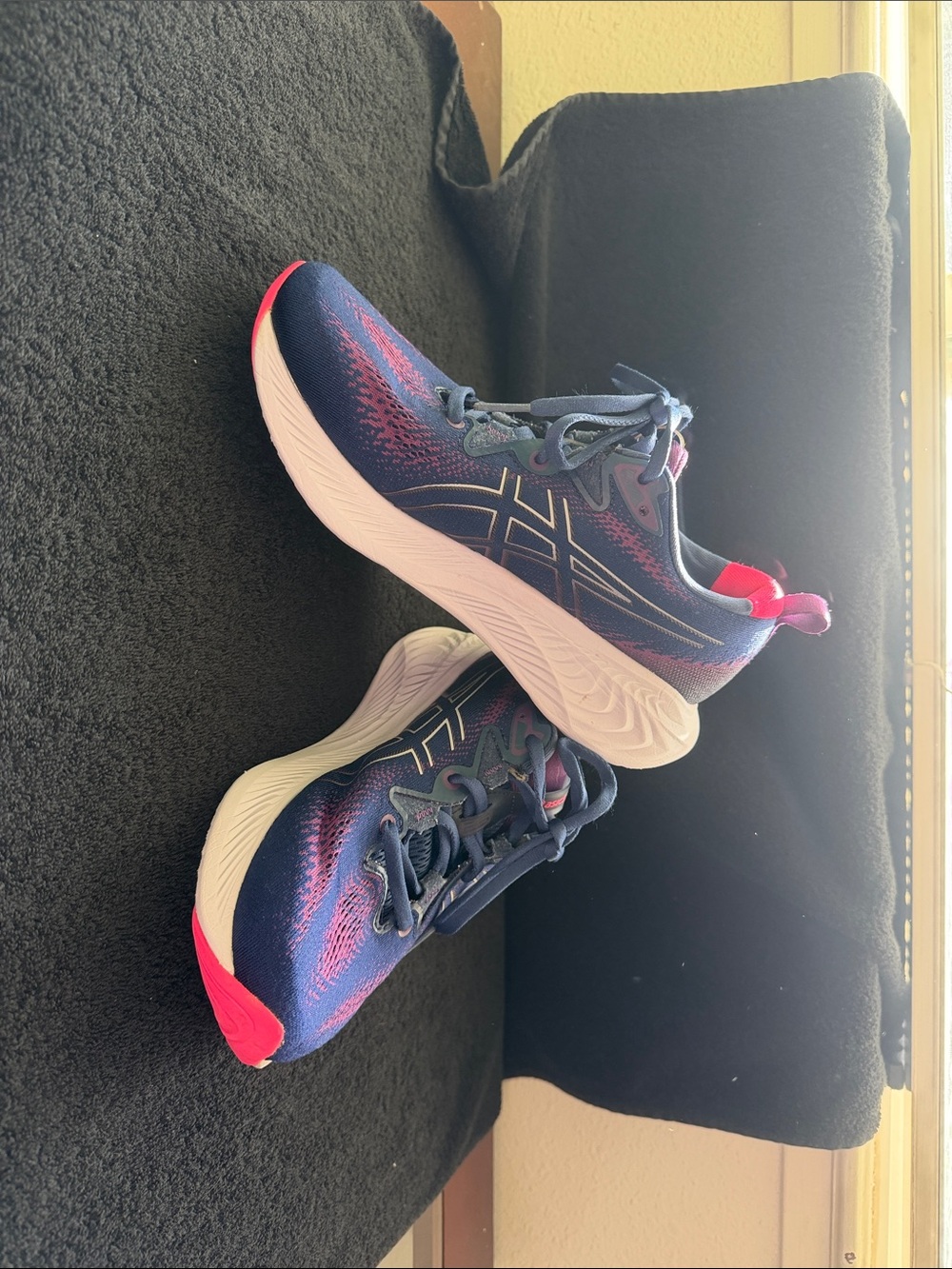 ASICS Women's Navy and Pink Running Shoes